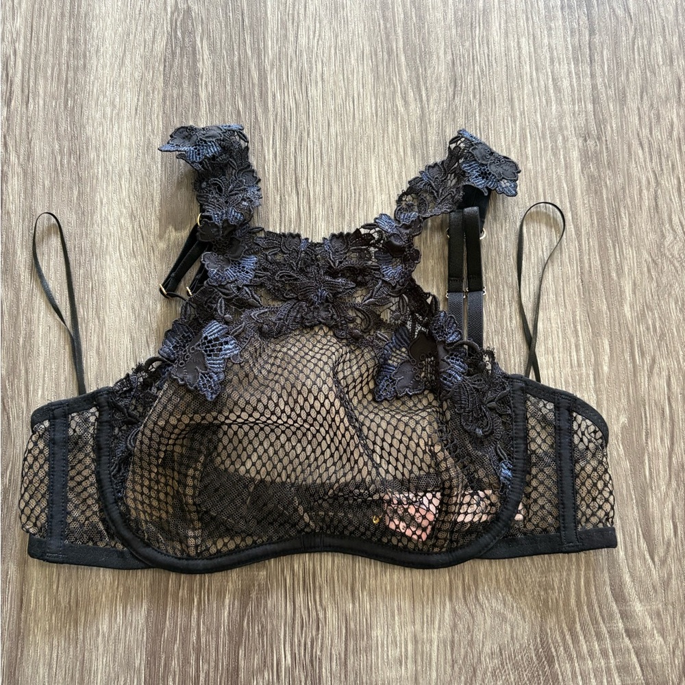 NEW! Agent Provocateur Eliza fishnet underwire bra